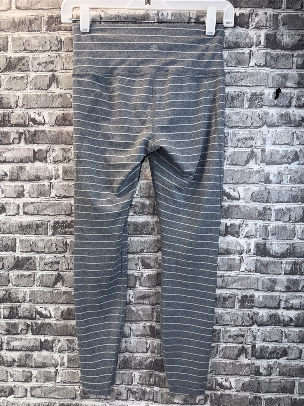 Athleta‎ Gray Striped Leggings